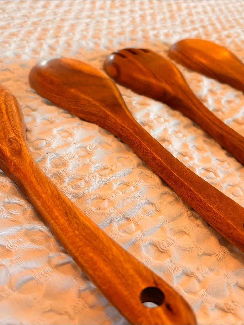 Set of 2 Wooden Salad Serving Spoon and Fork sets